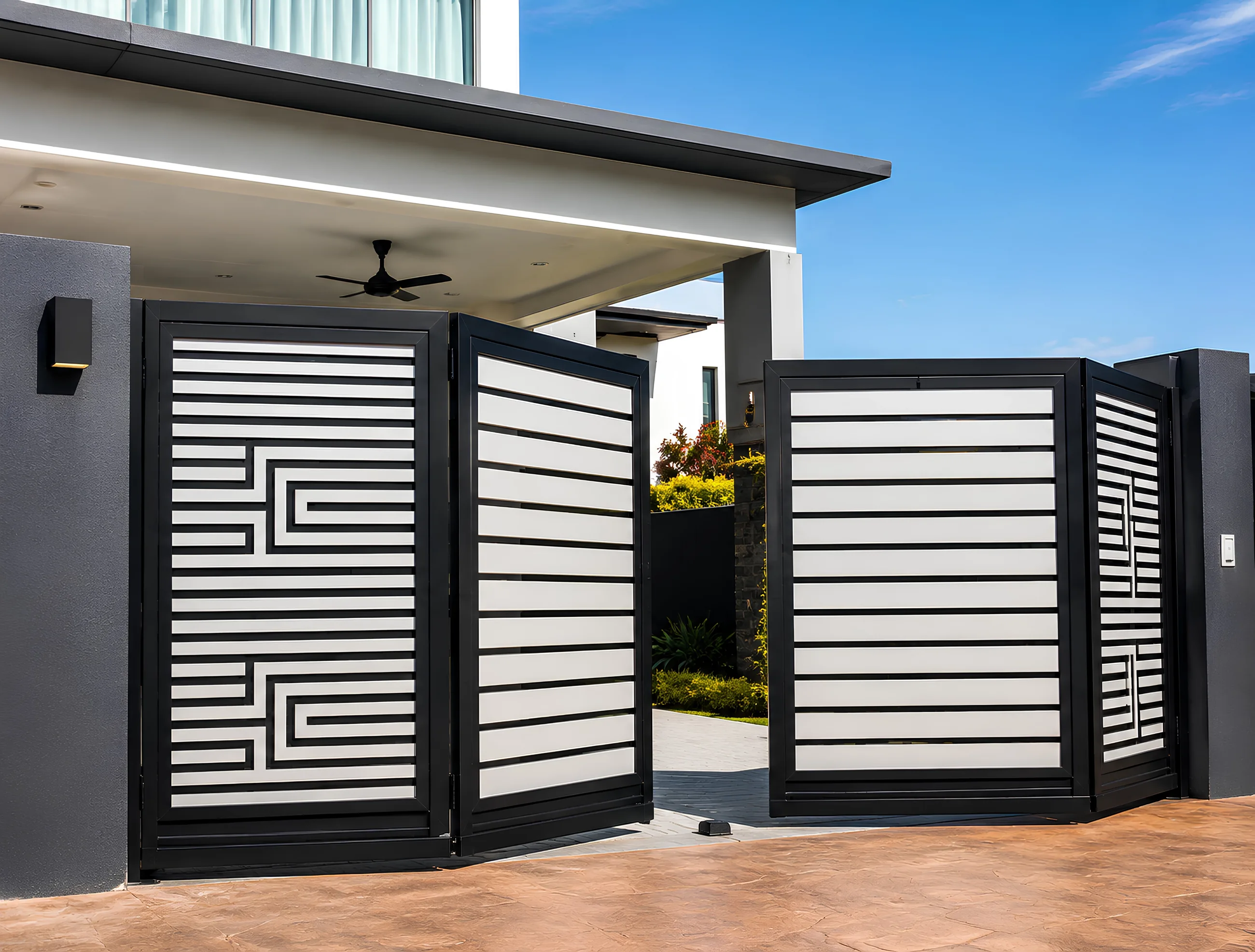 Ornate automatic sliding gate
